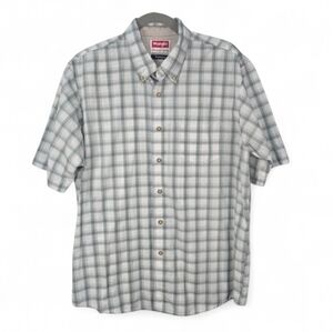 Wrangler Short Sleeve Button‎ Down Western Shirt Size Large